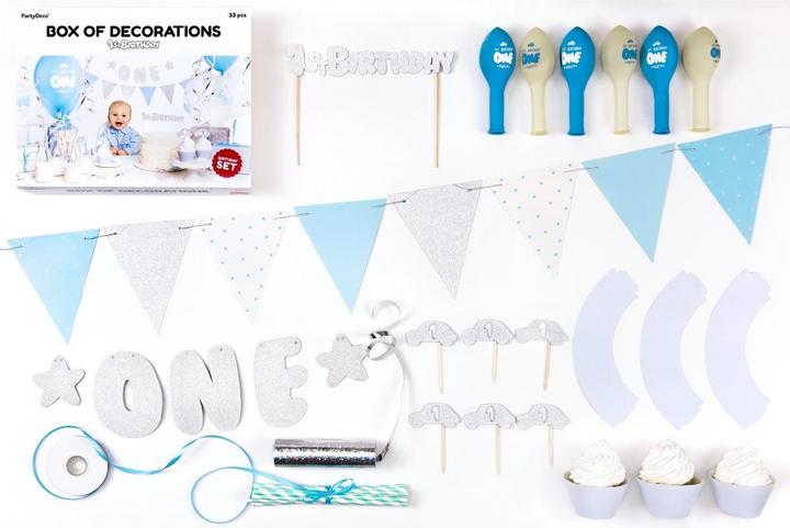 Actual product image Partydeco Party Box 1st Birthday Boy