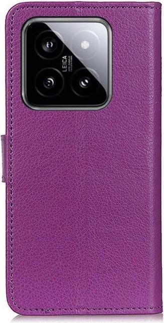 Actual product image MU Classic Litchi Leather Bookcover Series (Xiaomi 14 Pro)