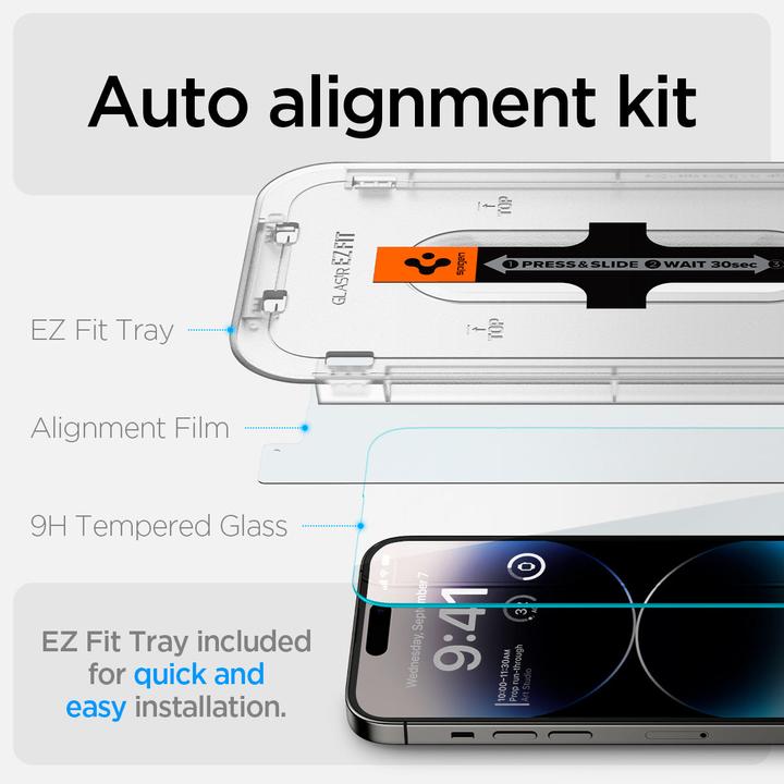 Produktbild Spigen EZ Fit (2 Stück, Apple iPhone 14 Pro)
