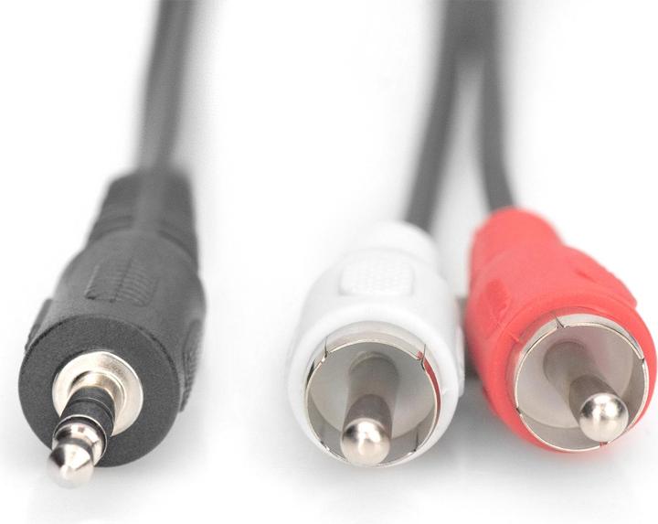 Image du produit Digitus ASSMANN Câble adaptateur audio stéréo 3,5mm - 2x RCA 1,50m CCS 2x0.10/10 blindé M/M noir (1.50 m, RCA, Jack 3,5 mm (AUX))