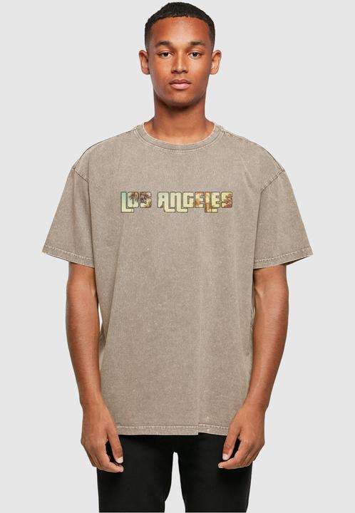 Image du produit Merchcode Grand Los Angeles Acid Washed Heavy Oversized Tee - 117851 (S)