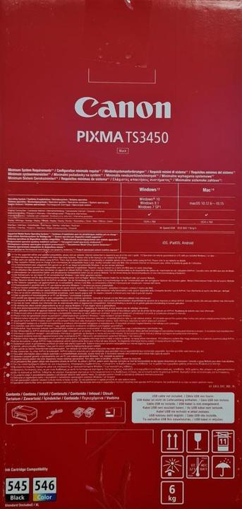 Actual product image Canon PIXMA TS3450 (Ink, Colour)