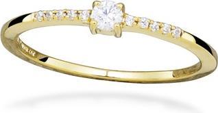 Actual product image Silver Cat - Beautiful gold plated ring with cubic zirconia SC553 - Circuit: 56 mm (56)