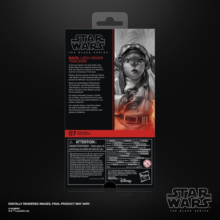 Produktbild Hasbro Star Wars: The Acolyte Black Series Actionfigur Bazil (Jedi Order Tracker) 10 cm