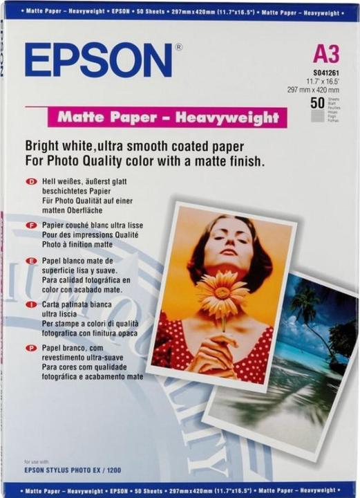 Produktbild Epson Paper Heavy Weight, 50 Blatt (167 g/m², A3, 50 x)
