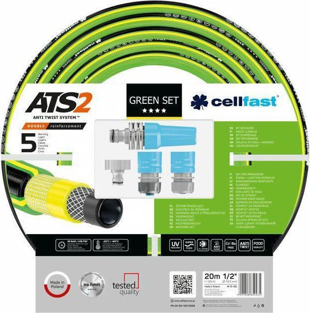 Produktbild MGA Cellfast Gartenschlauch Green + Sprengerset 1/2' 20m Schlauch (20 m, 50.80 mm)