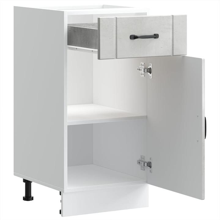 Produktbild VidaXL Küchen-Unterschrank Lucca Betongrau Holzwerkstoff Spülenunterschrank (40 x 46 x 81.5 cm)