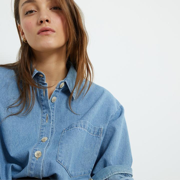 Actual product image La Redoute Collections Denim shirt with long sleeves (40)