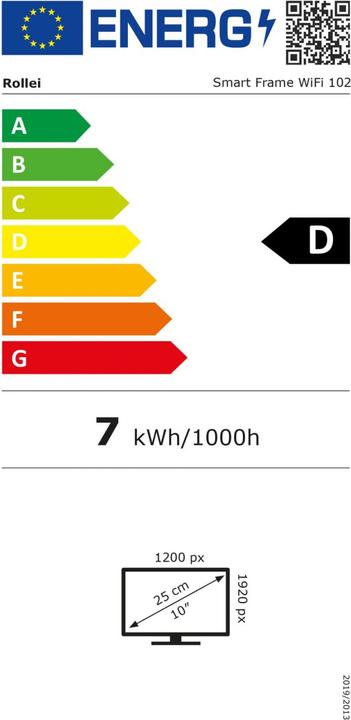 Energie-Label Rollei Smart Frame WiFi 102 (10.10", 1920 x 1200 Pixel)