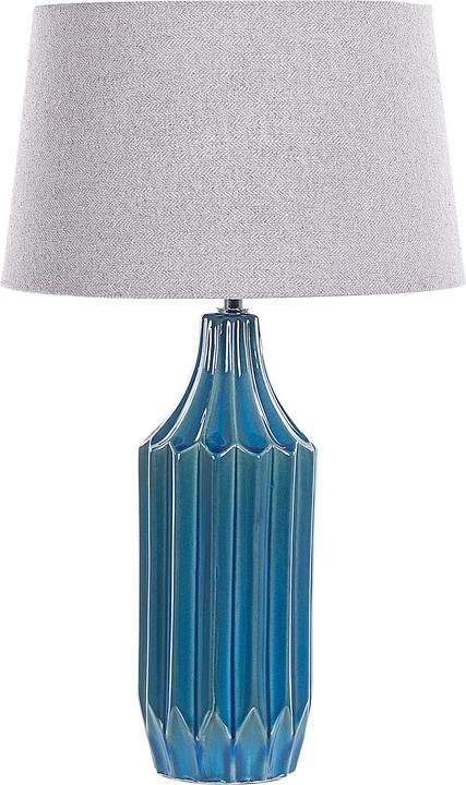 Produktbild Beliani Tischlampe blau 56 cm Trommelform ABAVA