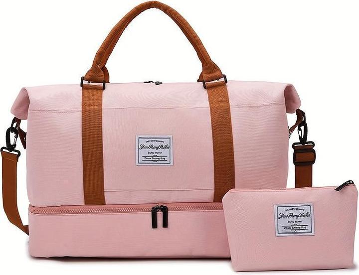 Only-Bags.Store 2tlg. Reisetaschenset mit Kulturbeutel, grosse Kapazität Crossbody Weekender Overnight Bag (55 l)