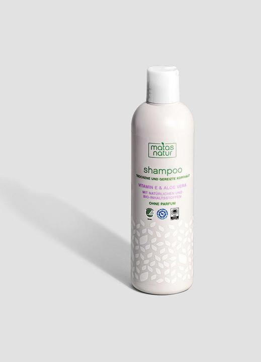 Image du produit Matas Shampooing pour cuir chevelu sec et irrité à l'aloe vera bio et à la vitamine E (400 ml, Shampoing liquide)