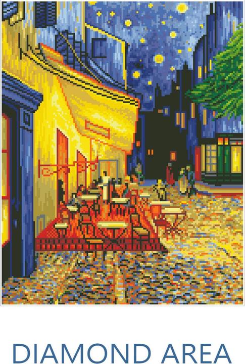Diamond Dotz Café Bij Nacht Knutselset (Van Gogh) 42 x 52 cm
