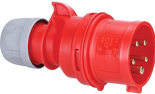 Produktbild PCE CEE Drehstromstecker Stecker Shark 400V 32A IP44 025-6 (CEE 32/5)