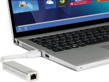 Immagine prodotto Hamlet Adattatore USB 3.0 to Gigabit Lan velocità di trasfermento fino a 5 Gbps (USB, RJ45 (1x))