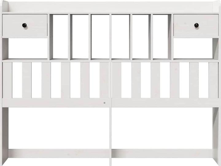 Actual product image VidaXL Headboard Bed headboard with storage space White 150cm solid pine wood