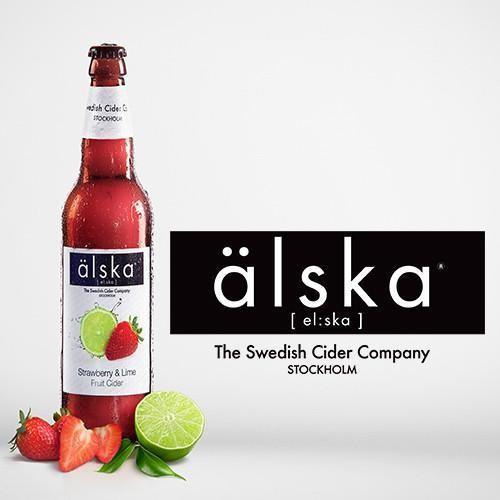 Actual product image Älska STRAWBERRY & LIME Cider box 12 x 500 ml / 4 % Sweden (12 x 50 cl)