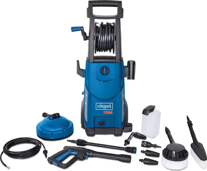 Produktbild Scheppach HCE2200 Hochdruckreiniger 2200 Watt ( 5907702901) 165 bar + Zubehör (Netzbetrieb)