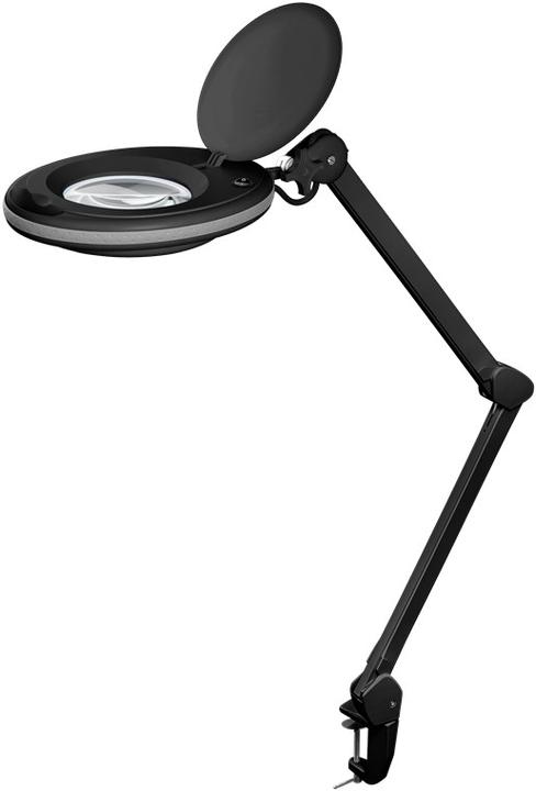 Goobay Lampe loupe à pince à LED, 8 W, noire (650 lm)