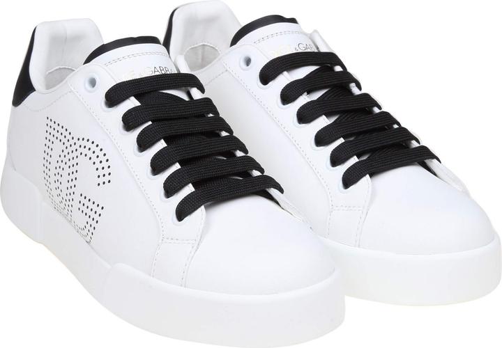 Produktbild Dolce & Gabbana portofino light sneakers in black and white leather (43)