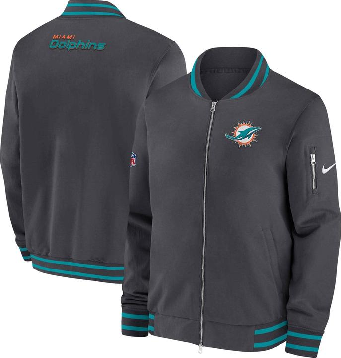 Actual product image Nike Miami Dolphins Coach Bomber Jacket 2XL (XXL)