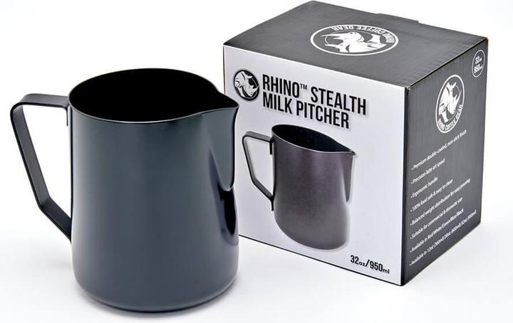 Actual product image Rhinowares Rhino Coffee Gear Stealth Milk Jug - Pitcher Juodas 950 ml (0.95 l)