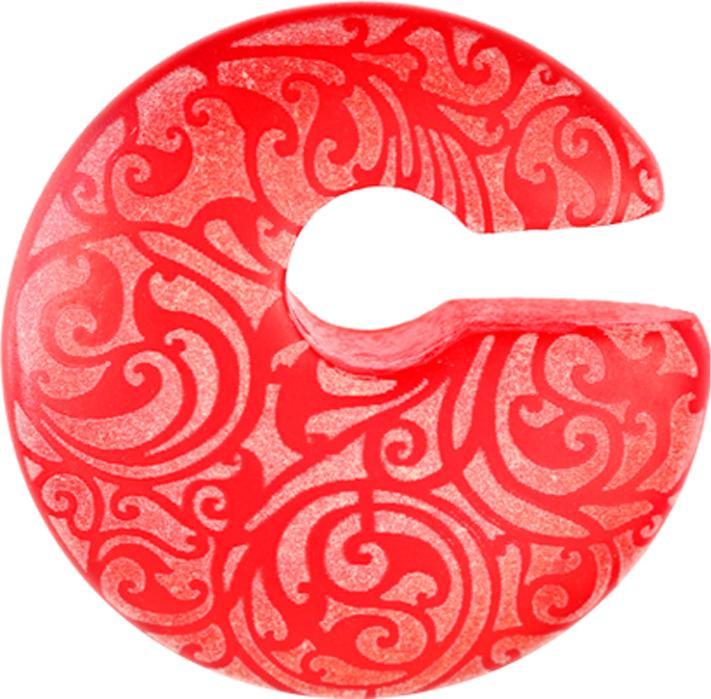 Actual product image Star Piercing Ohrgewicht rot Mandala Blume aus Glas (Glass, without brass)