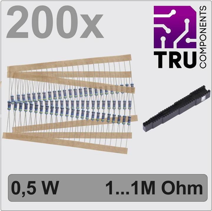 Immagine prodotto Tru Components TC-12888472 T22P081 Assortimento di resistenze a strato metallico a letto assiale