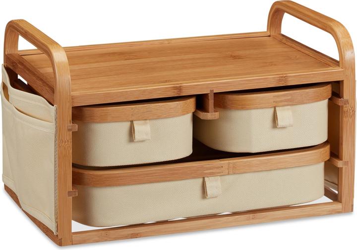 Actual product image Relaxdays Mini chest of drawers bamboo