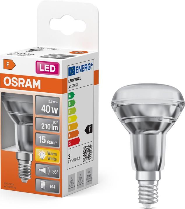 Produktbild Osram Led Star R50 (E14, 2.60 W, 210 lm, 1 x, F)