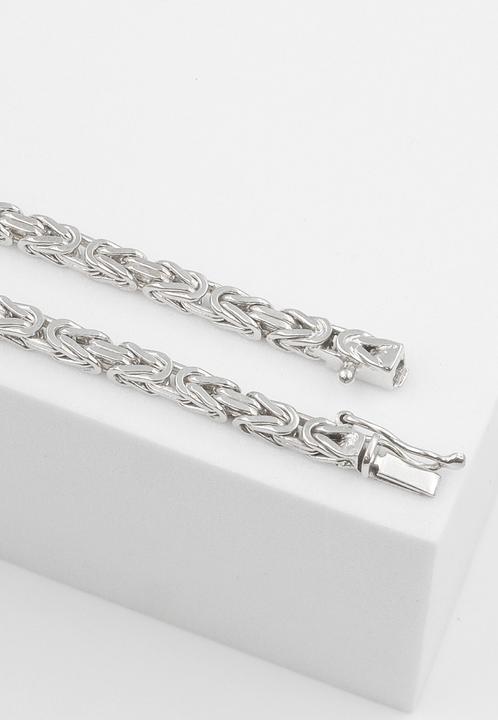 Actual product image Muau King's chain (19 cm, White gold)