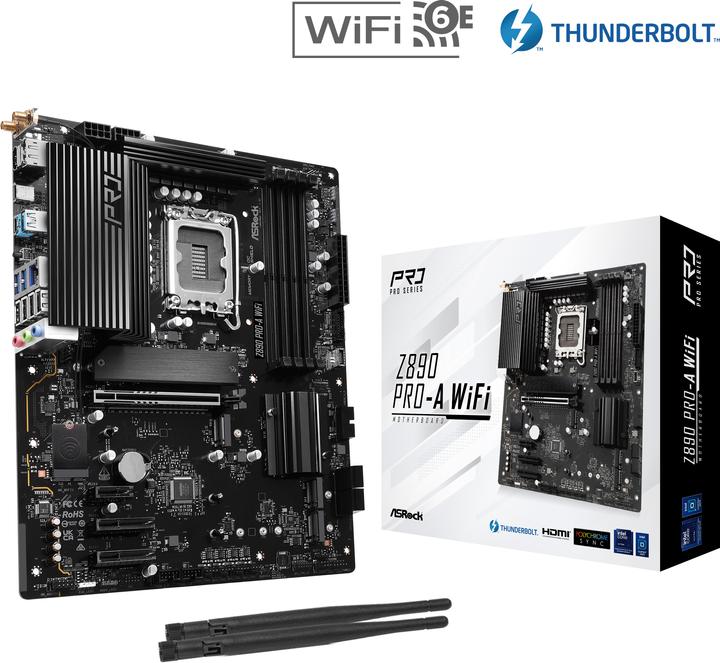 Produktbild AsRock Z890 Pro-A WiFi (LGA 1851, Intel Z890, ATX)