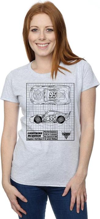 Produktbild Disney Cars Lightning McQueen Blueprint TShirt (XXL)
