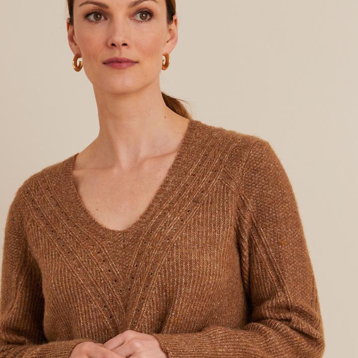 Produktbild Anne Weyburn Feinstrickpullover mit V-Ausschnitt (50)