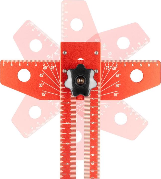 Actual product image Stahlwerk Aluminium angle marking ruler with stop and marking pin