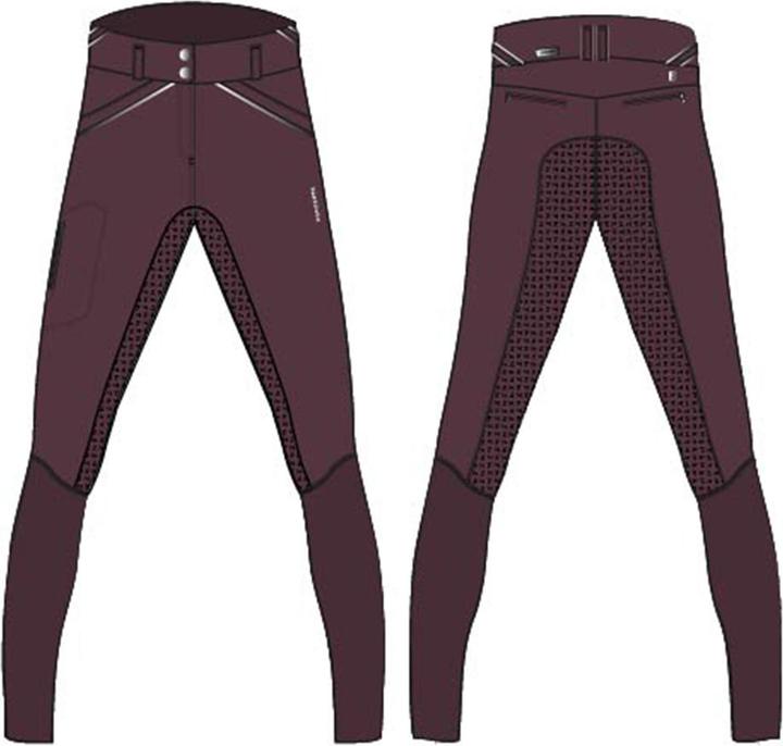 Fouganza Damen Reithose Full Grip - 900 bordeaux (S)