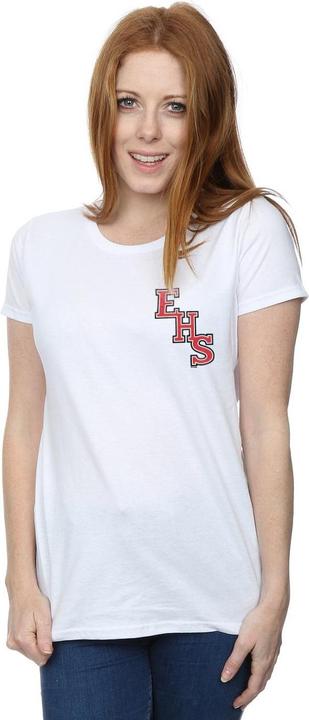Actual product image Disney Womens/Ladies High School Musical The Musical EHS Logo Breast Print Cotton T-Shirt (M)