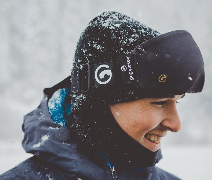 Actual product image Gogglesoc Black Soc (Ski goggle protective cover)