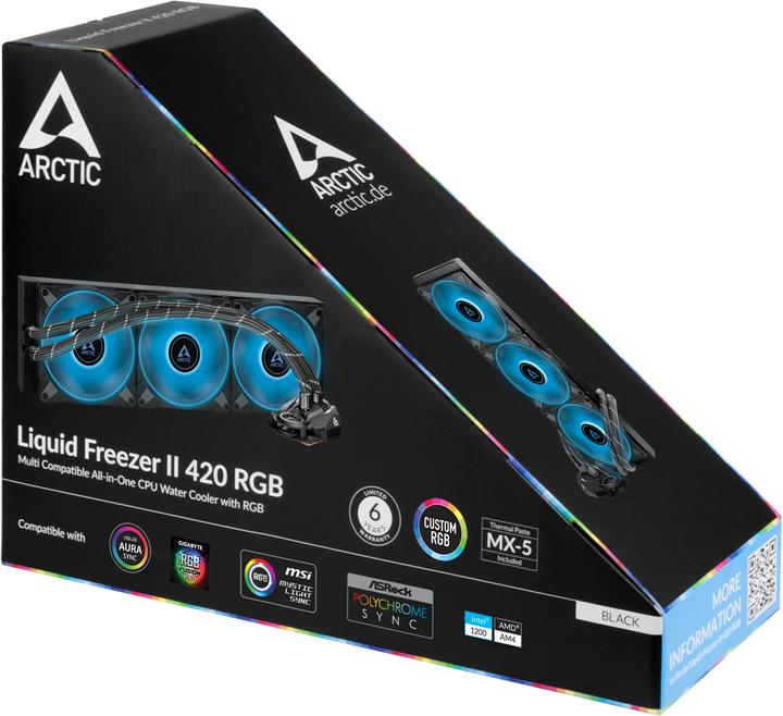 Actual product image Arctic Liquid Freezer II-420 RGB Black with controller