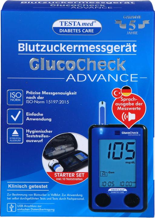 Actual product image TESTAmed GlucoCheck Advance blood glucose meter, 1 pc. Device (Glucose monitors)