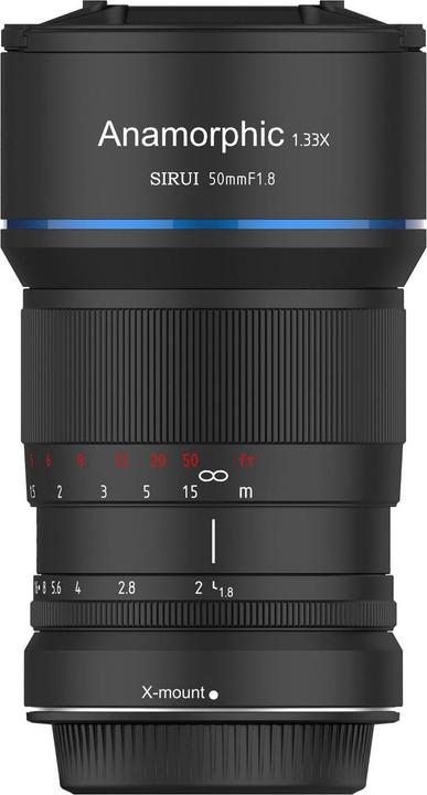 Actual product image Sirui 50mm f1.8 anamorphic lens, X mount (Fujifilm X, APS-C / DX)