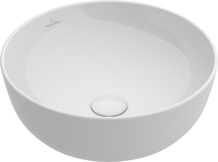 Actual product image Villeroy & Boch Countertop washbasin Artis 43 cm round white with coating 417943R1 (430 mm, 430 mm)
