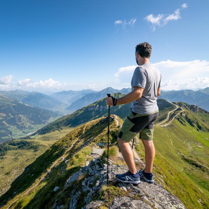 Actual product image Steinwood Carbon Nordic Walking Stöcke verstellbar mit Teleskop und Klemmverschluss mit extra Gummipuffer (135 cm)