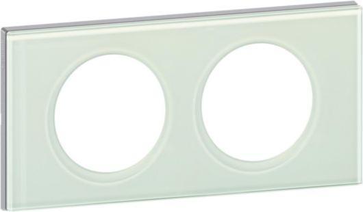 Produktbild Legrand Doppelrahmen Glas Kaolin weiss (069312)