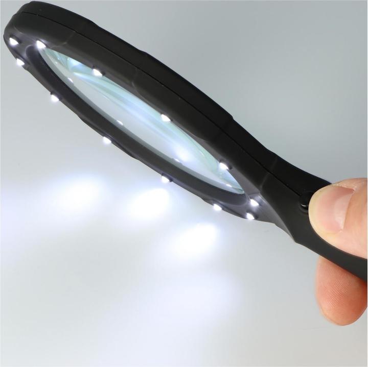 Actual product image Velamp Magnifier with LED lighting and 3x magnification, batteries included