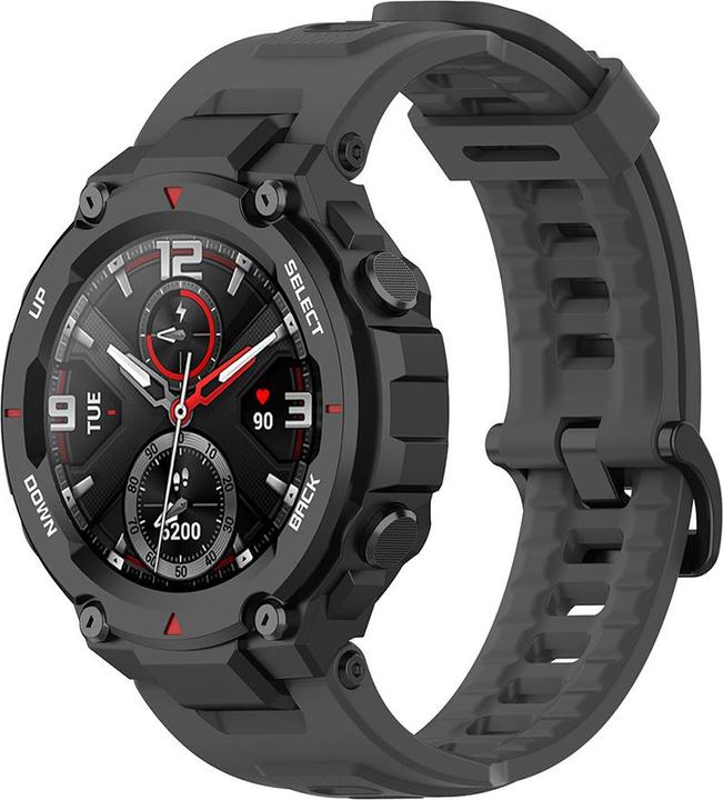 Actual product image Techsuit - Watchband (W067) - Amazfit T-Rex / T-Rex Pro - Gray (TPU, Silicone)