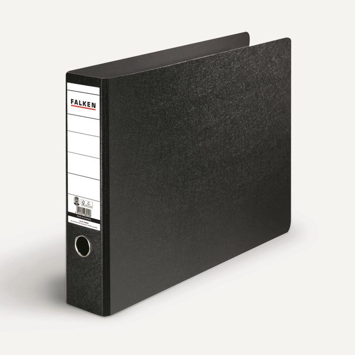 Actual product image Falken Folder 80mm DIN A3 landscape Material: Hardboard black (A3, Across, 80 mm, 1 Piece)