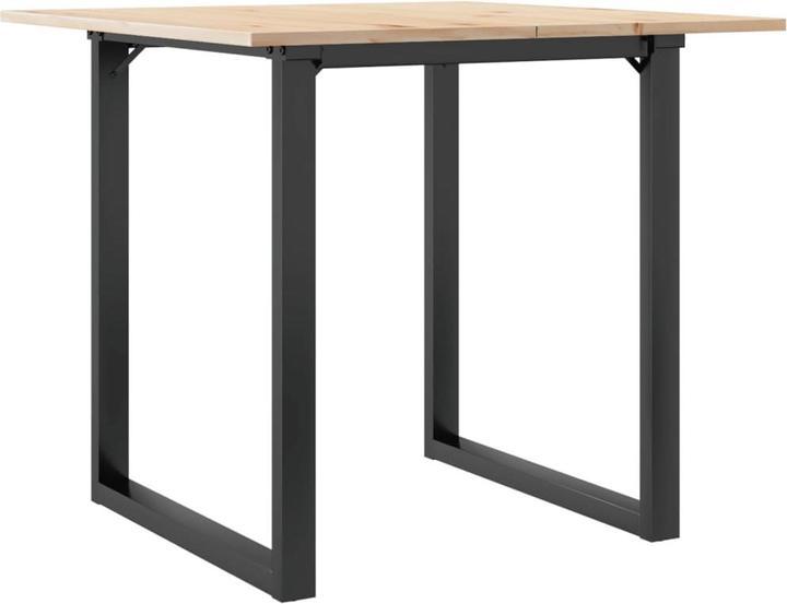 VidaXL Table de salle à manger O-cadres et fonte (80 x 80 x 75 cm)