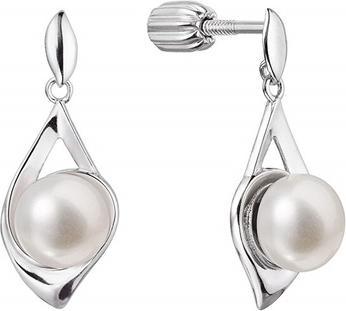 Evolution Group Fashion silver earrings with real river pearl 21080.1B