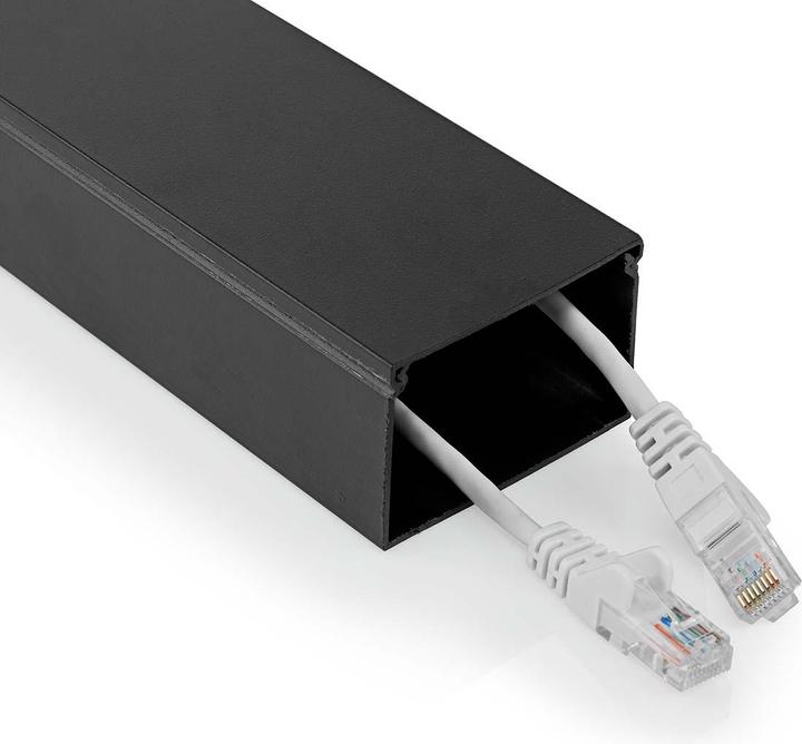 Actual product image Nedis Cable management | Tube | 1 piece | max. cable thickness: 40 mm | Aluminium | Black (Duct, 110 cm)